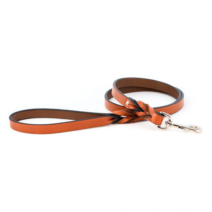 Braided Leather Dog Leash