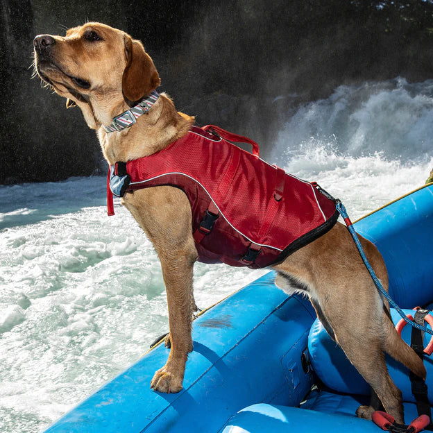dog life jacket red