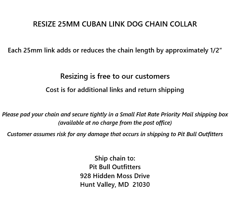 Resize 25mm Chain Collar