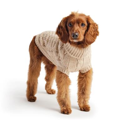 large dog sweater beige
