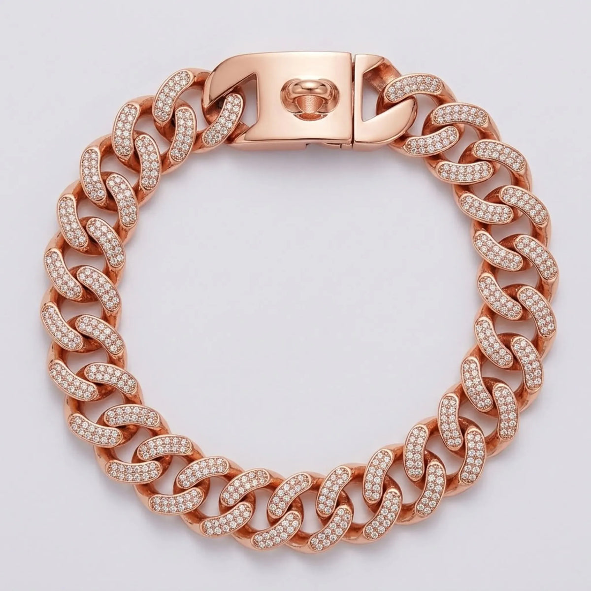 rose gold rhinestone dog chain collar