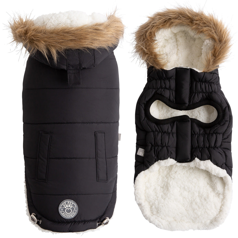 Black Parka Dog Coat