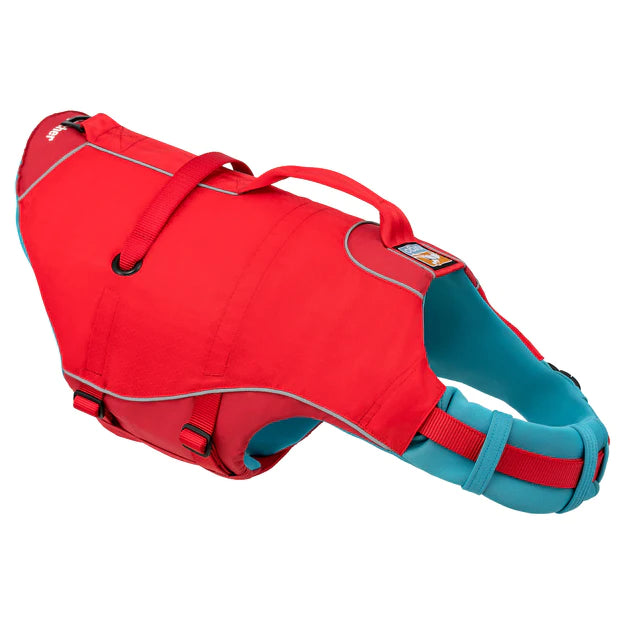 large dog life jacket red