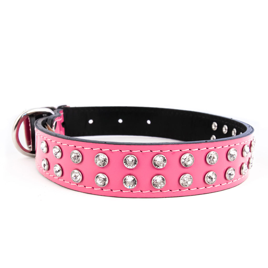 pink rhinestone dog collars