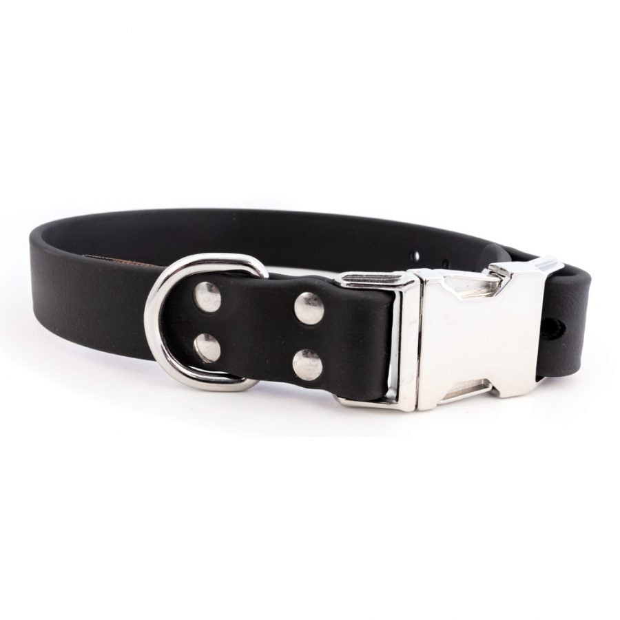 waterproof black dog collar