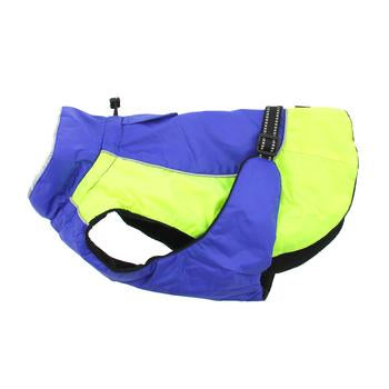 Alpine All-Weather Dog Coat in Blue and Green