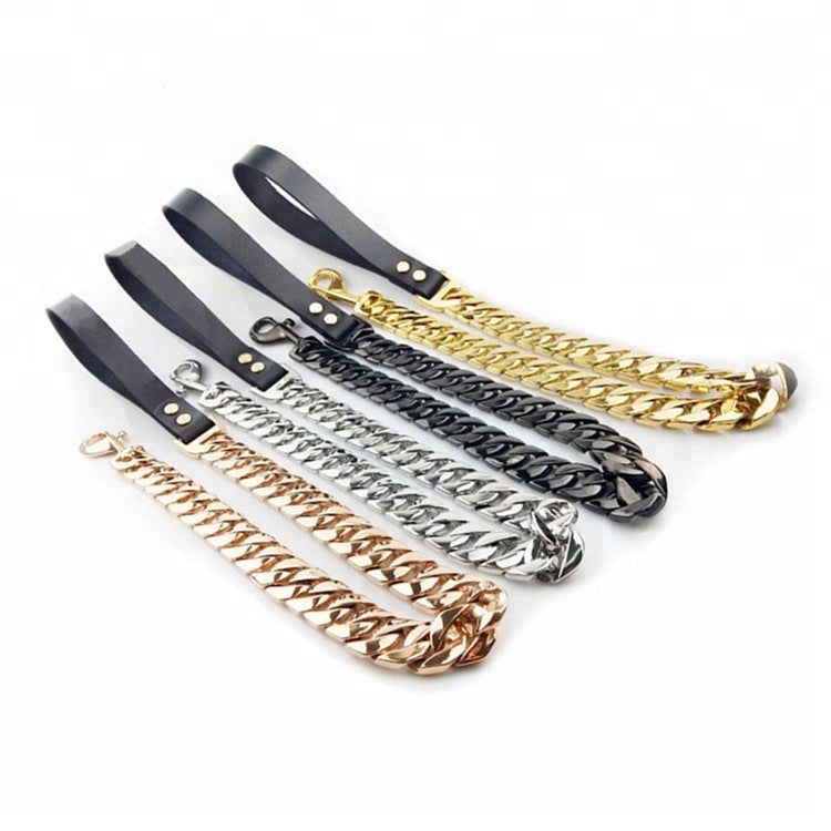 cuban link dog chain leash