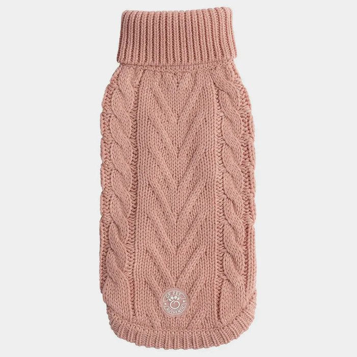 Classic Cable Knit Dog Sweater