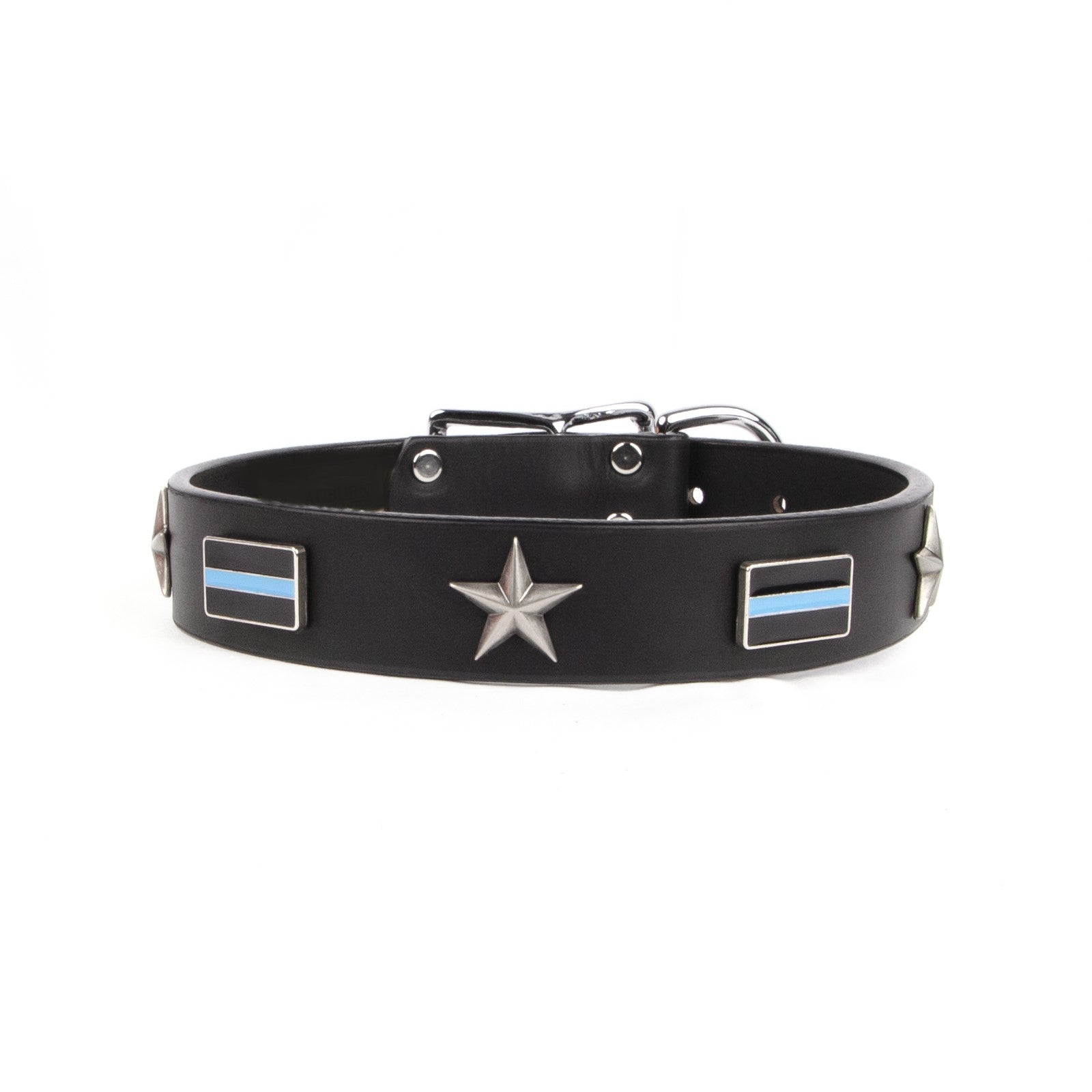 police blue line dog collar
