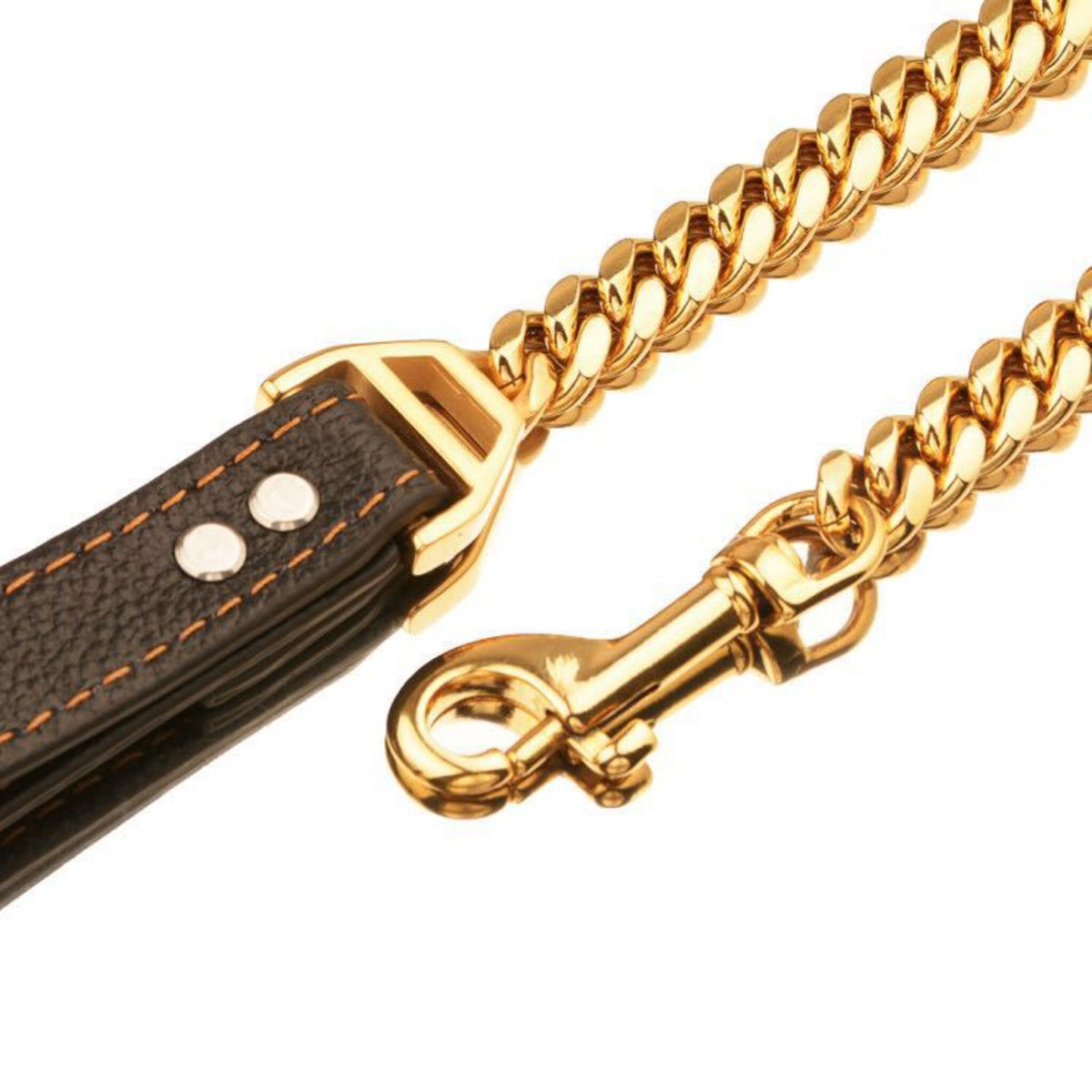 gold dog chain leash 14mm