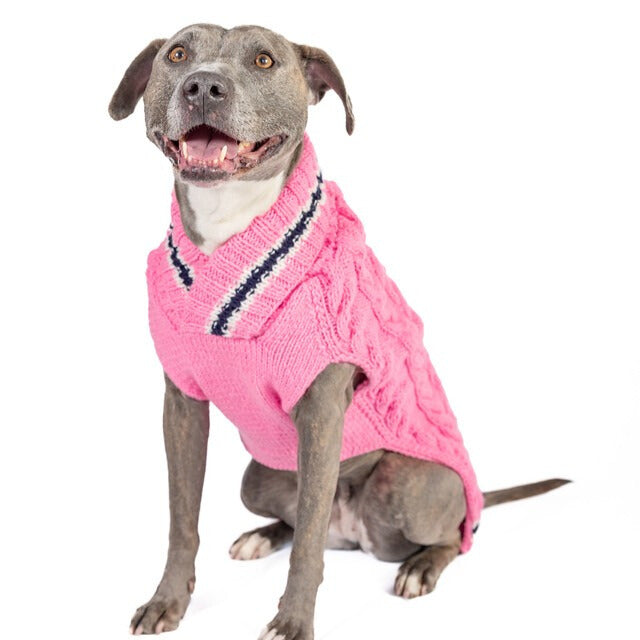 Pink large dog sweater