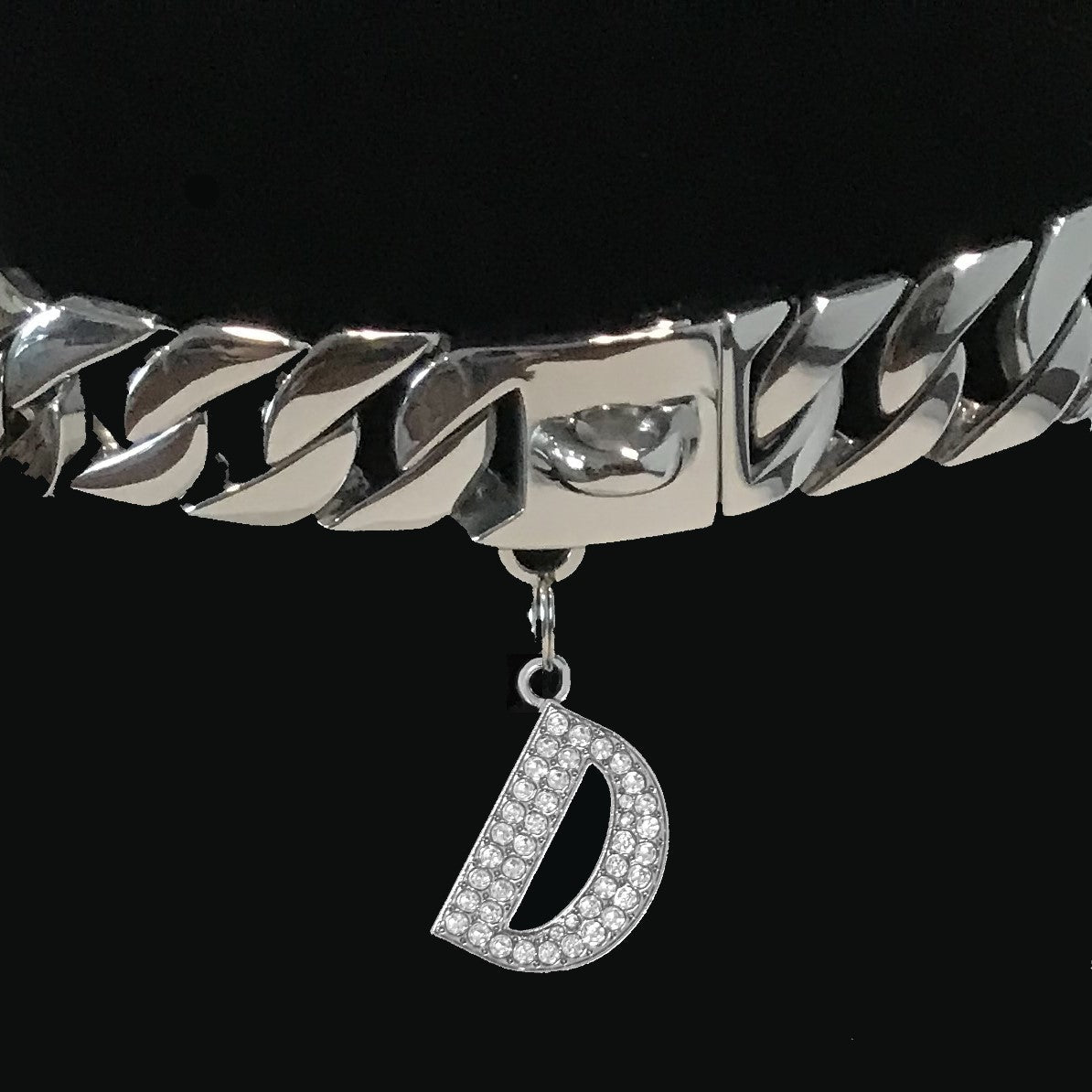silver bling letters for dog collars