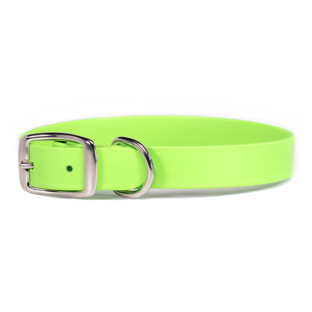 waterproof dog collar lime green