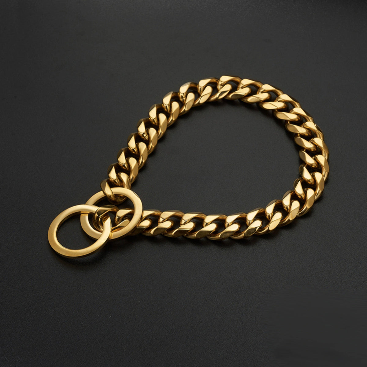 gold choke chain for large dogs