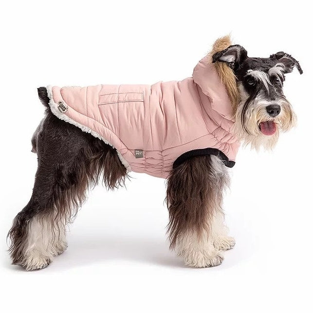 Pink Winter Dog Coat with Hood