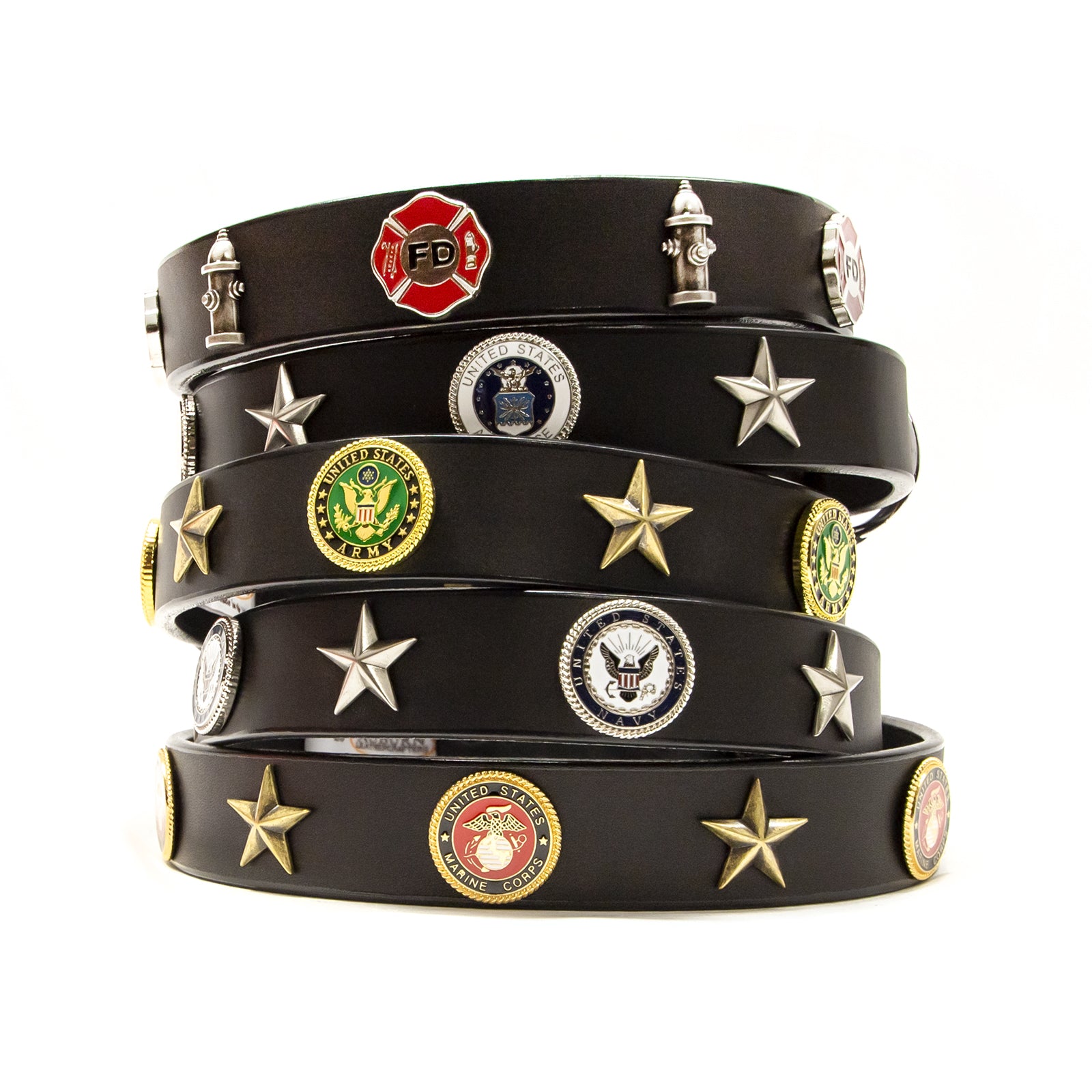 Armed Forces Leather Dog Collars