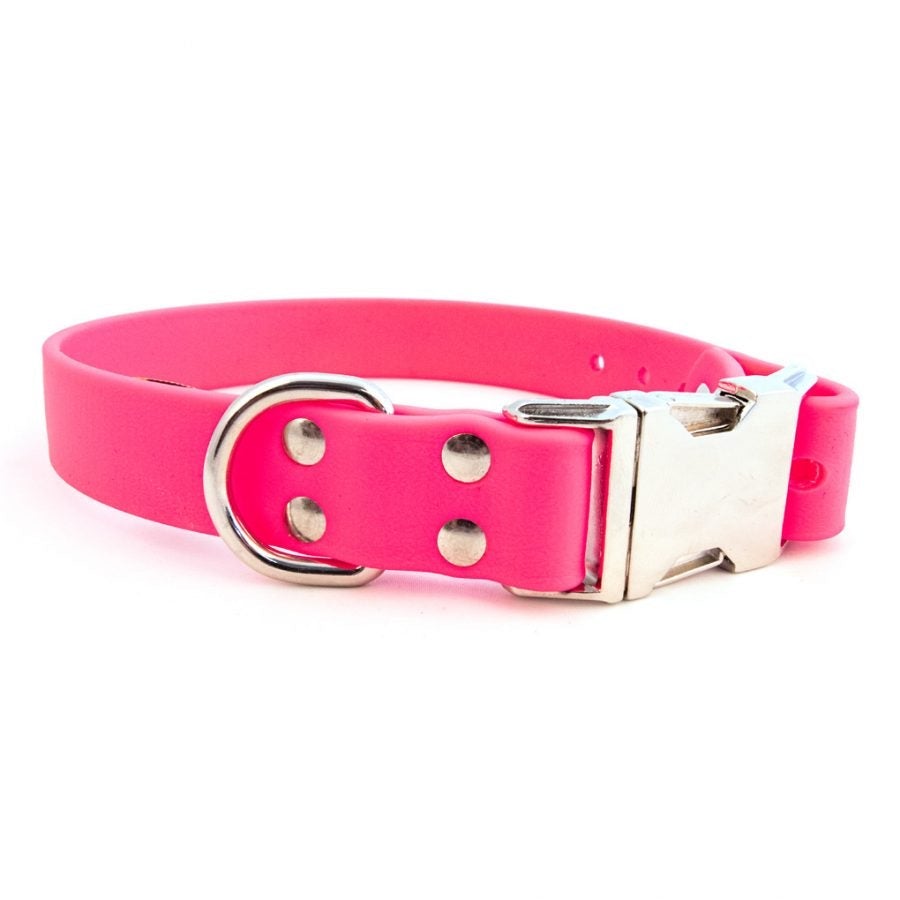 waterproof pink dog collar
