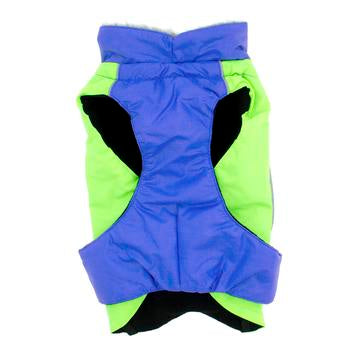 Alpine All-Weather Dog Coat in Blue and Green